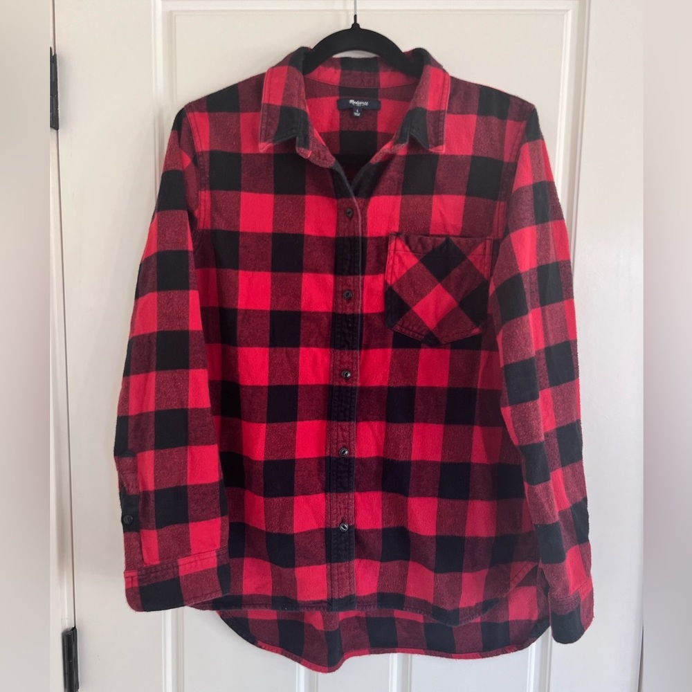 Madewell Flannel Ex-Boyfriend Shirt in Buffalo Check